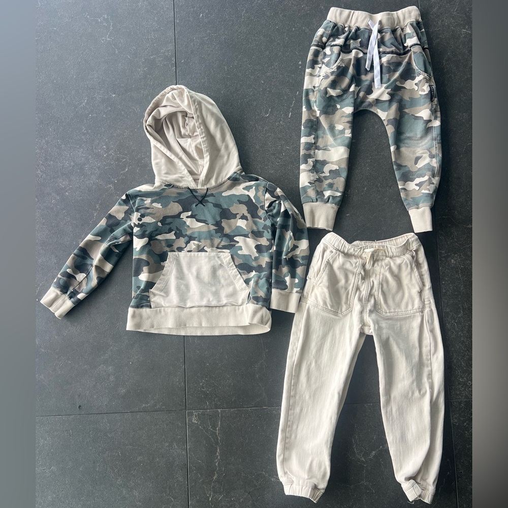 Kids bundle Zara and Little Bipsy Camouflage Hoodie and Joggers